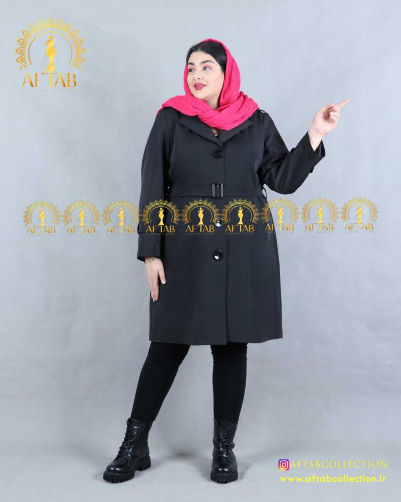 پالتو پرادا خرجکار چهارخونه سایزبزرگ