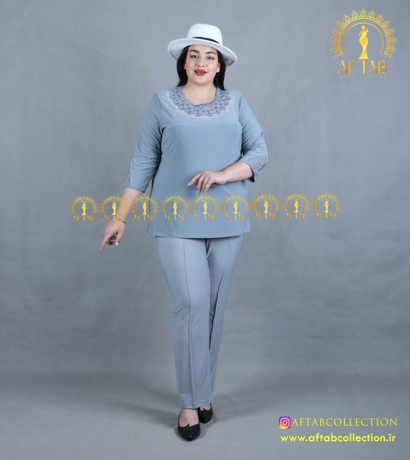 بلوز گلدوزی دایره ای سایزبزرگ طوسی بلوز گلدوزی دایره ای سایزبزرگ طوسی