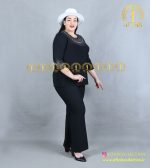 بلوز گلدوزی دایره ای سایزبزرگ مشکی