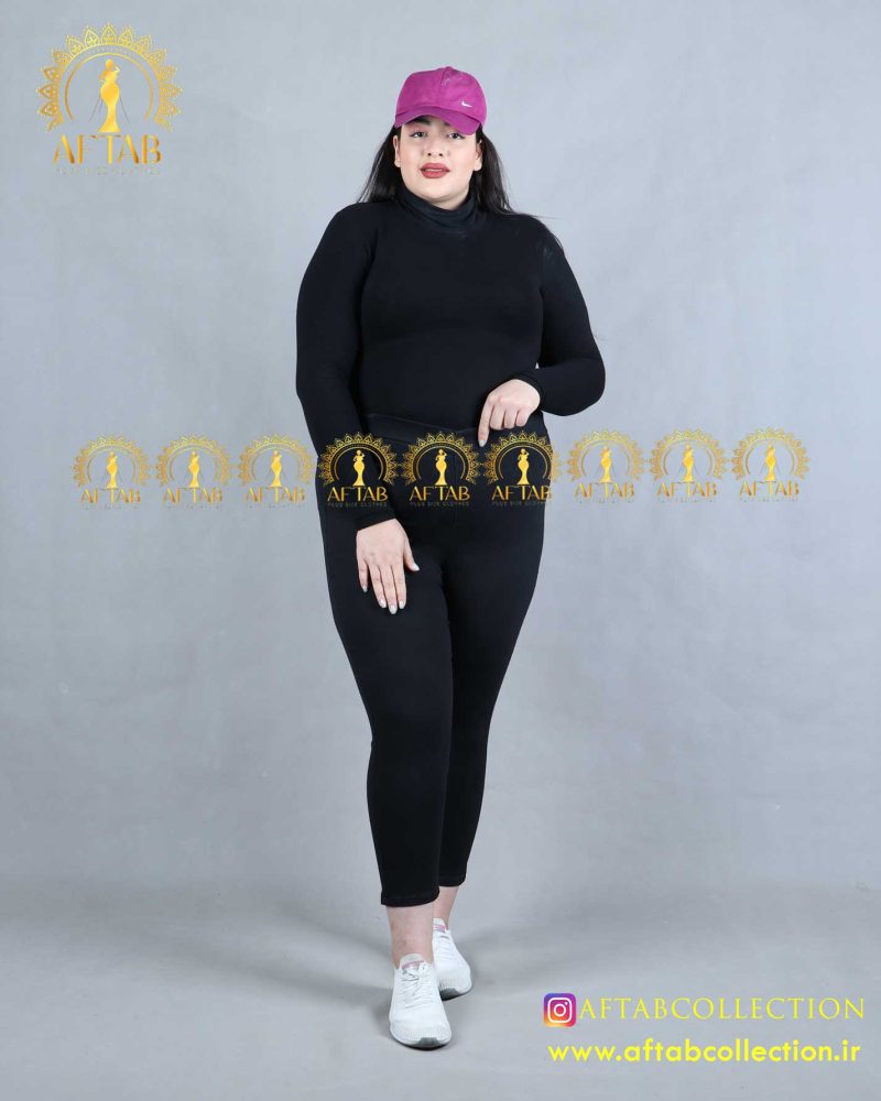 شلوار جین کمرکش قد90 مشکی
