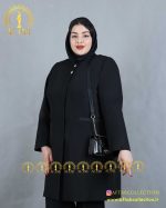 مانتو شلوار یقه گرد سایزبزرگ یقه