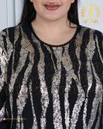 شومیز قلاب دار سایزبزرگ یقه گرد