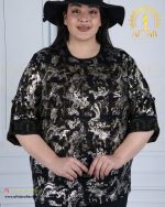 شومیز قلاب دار سایزبزرگ برگی