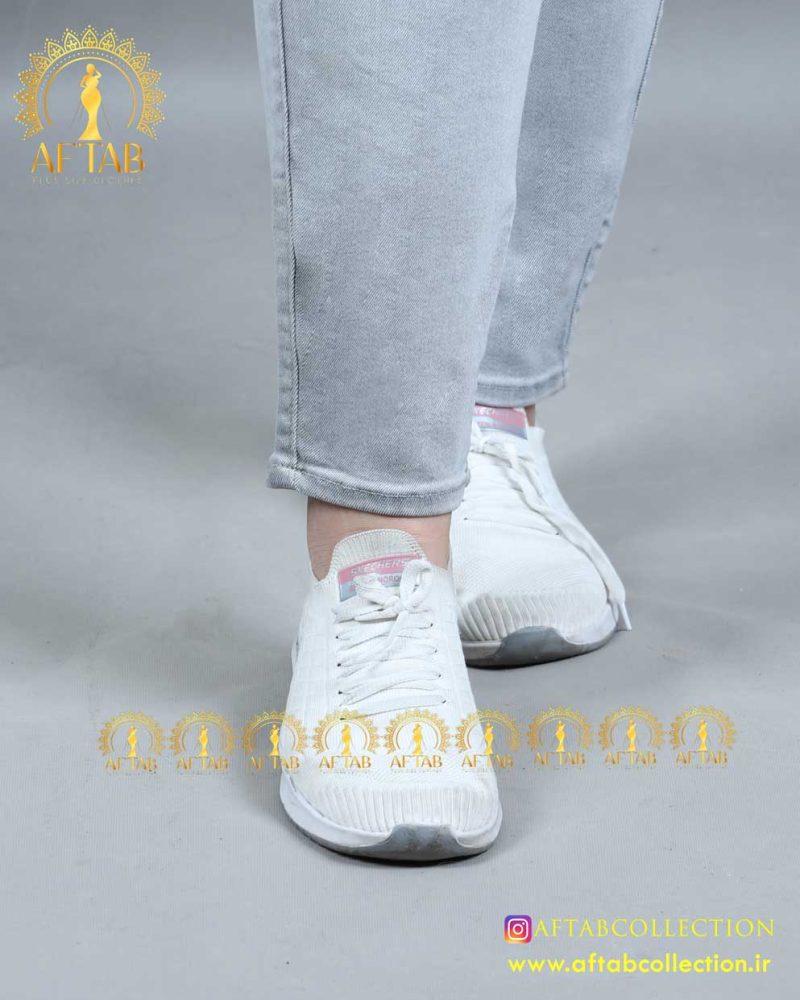 شلوار جین جذب طوسی روشن سایزبزرگ دمپا