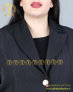 ست مانتو شلوار شاین سایزبزرگ یقه