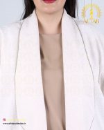 مانتو چروک میله ای یقه آمریکایی سایز بزرگ یقه