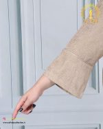 مانتو چروک میله ای یقه آمریکایی سایز بزرگ آستین مغزی