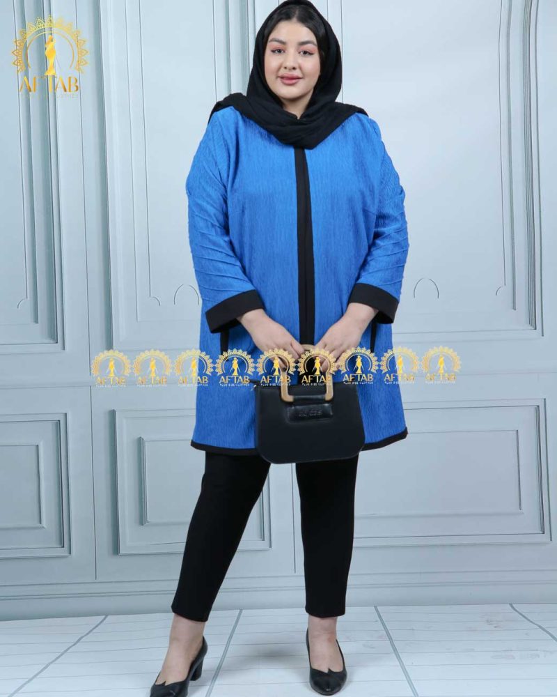 مانتو کریشه 2جیب سایزبزرگ راحت