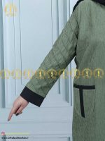 مانتو کریشه 2جیب سایزبزرگ نیش دوزی