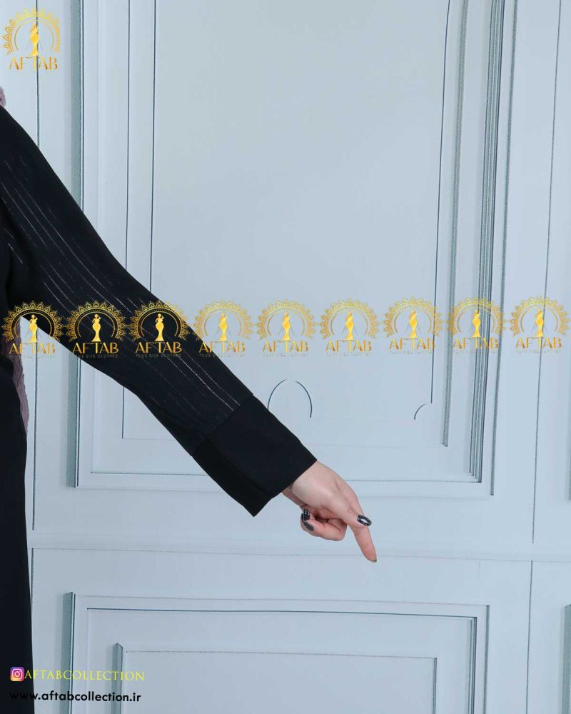 مانتو کلوش آستین لمه سایزبزرگ آستین