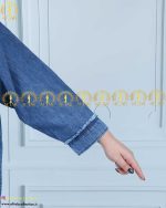 مانتو جین ریش زاپ سایزبزرگ آستین