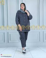 مانتو جین ریش زاپ سایزبزرگ