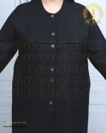 مانتو جفت دکمه کجرا سایزبزرگ ژیله دار