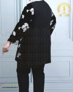 مانتو کتی مخمل برگی سایزبزرگ نما پشت