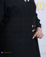 مانتو مازراتی لمه جفت دکمه سایزبزرگ