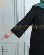 مانتو گیپور پیلی دار سایزبزرگ آستین