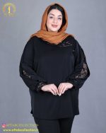 شومیز آستین پفکی سایزبزرگ نما جلو