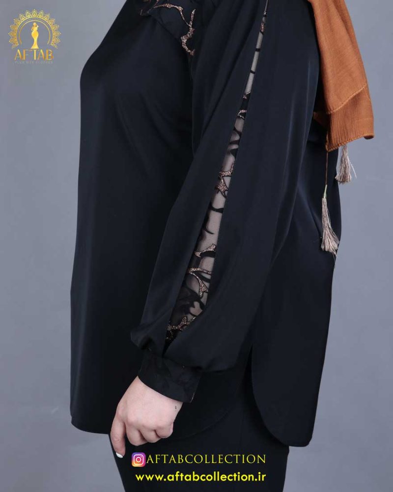 شومیز آستین پفکی سایزبزرگ آستین