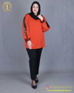 شومیز آستین پفکی سایزبزرگ نما دور