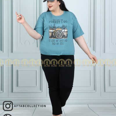کراپ اسپرت سایزبزرگ آبی درباری