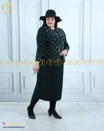 کت و دامن کرپ منجوق دوزی سایزبزرگ مشکی