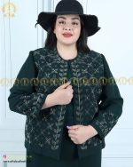 کت و دامن کرپ منجوق دوزی سایزبزرگ شیک