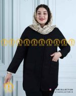 مانتو لنین خرجکار نواری سایزبزرگ نما نزدیک