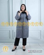 مانتو جلو لبه دوزی خرجکار گیپور سایزبزرگ