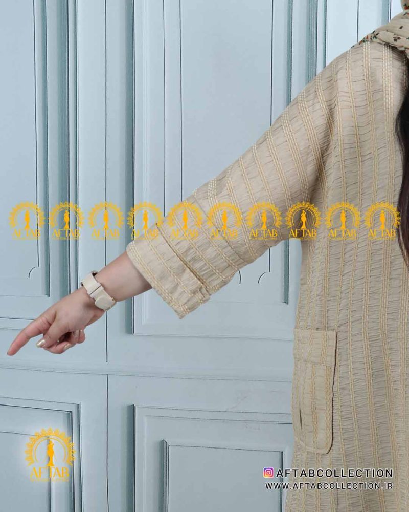 مانتو کفتان کوک دوزی سایزبزرگ آستین