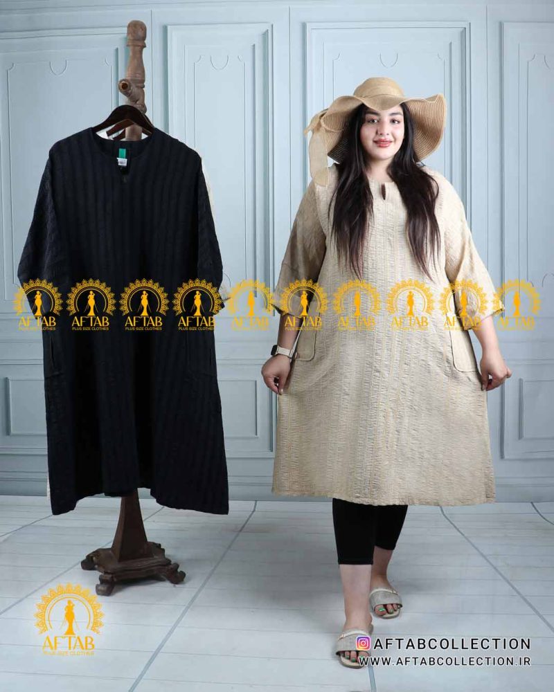 مانتو کفتان کوک دوزی سایزبزرگ خنک