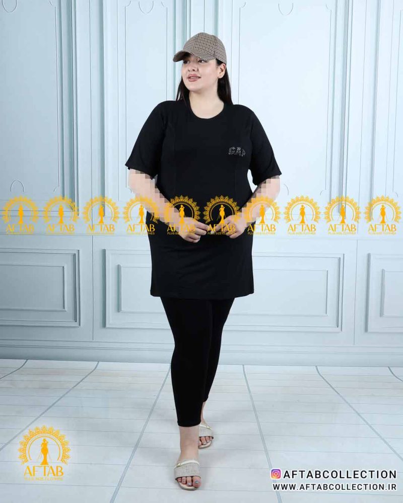 تیشرت گپ اسپرت سایزبزرگ مشکی