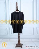 تیشرت مشکی نگین برگی سایزبزرگ نما دور
