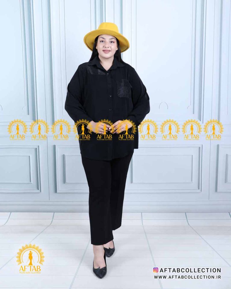 شومیز جیب پولکی الیزا سایزبزرگ شومیز جیب پولکی الیزا سایزبزرگ