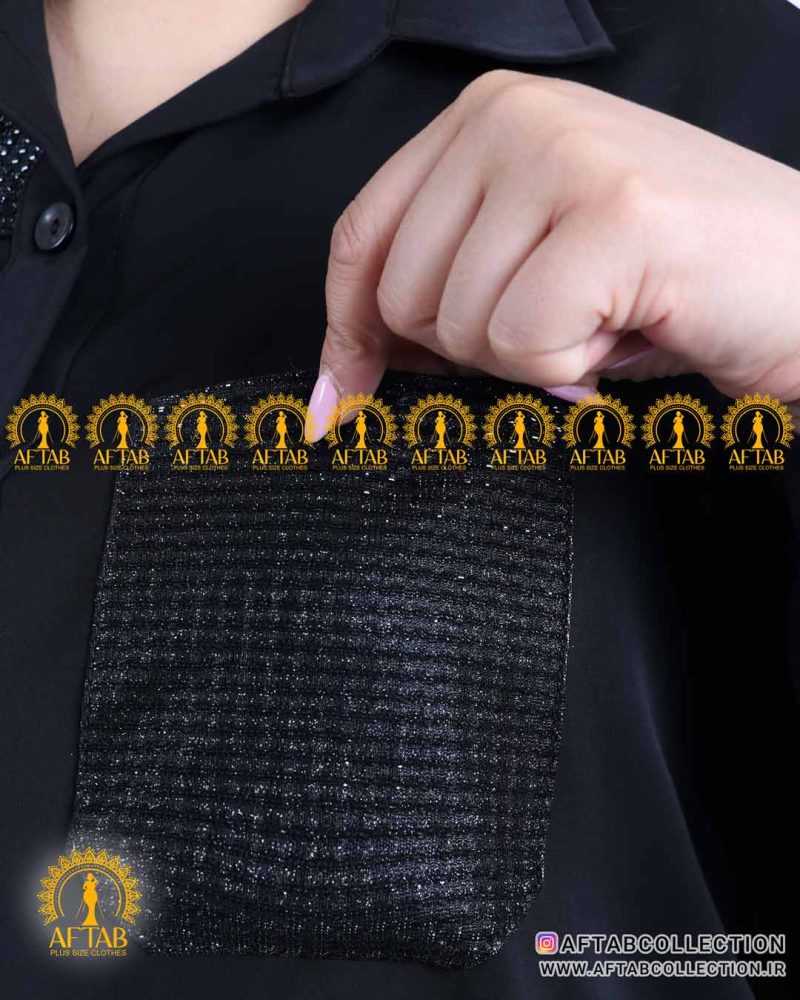 شومیز جیب پولکی الیزا سایزبزرگ جیب