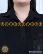 شومیز جیب پولکی الیزا سایزبزرگ یقه