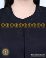 مانتو شانتون گلدوزی کوتاه سایزبزرگ یقه