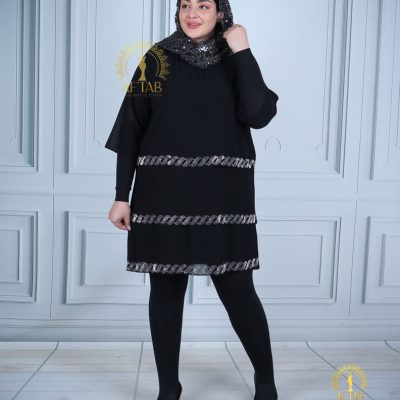 شومیز طبقه ای نوار نگینی سایزبزرگ