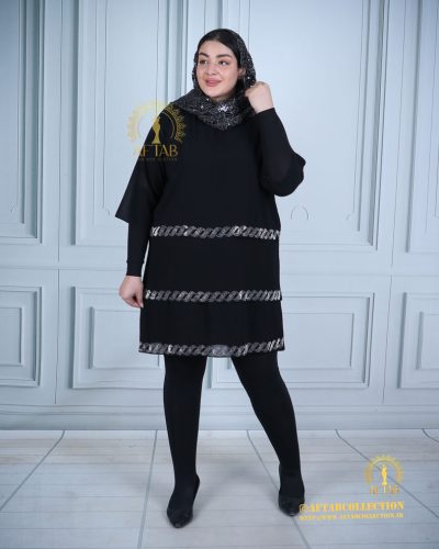 شومیز طبقه ای نوار نگینی سایزبزرگ