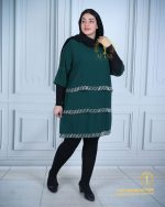 شومیز طبقه ای نوار نگینی سایزبزرگ شیک