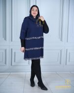 شومیز طبقه ای نوار نگینی سایزبزرگ مجلسی