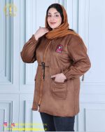 سوییشرت سوییت کلاهدار کمر گتر سایزبزرگ نما نزدیک