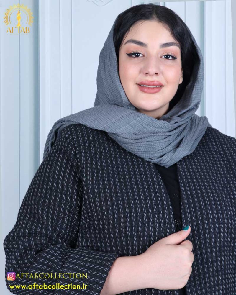 مانتو کتی بافت ترک سایزبزرگ زغالی