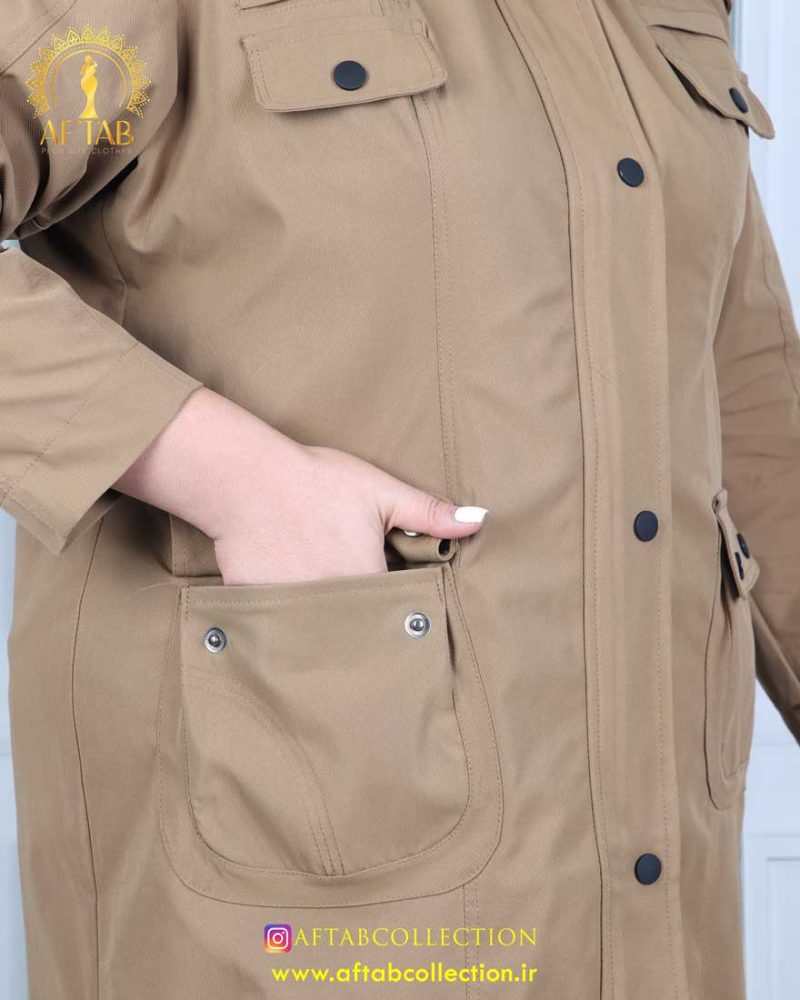 مانتو ملبورن چهارجیب سایزبزرگ جیب پاکتی مانتو ملبورن چهارجیب سایزبزرگ جیب پاکتی