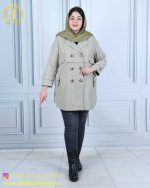 مانتو پارکا کمر هشتی سایزبزرگ 5046 - Image 7