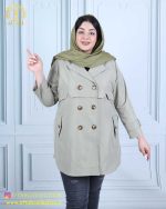 مانتو پارکا کمر هشتی سایزبزرگ 5046