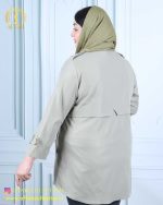 مانتو پارکا کمر هشتی سایزبزرگ 5046 - Image 5
