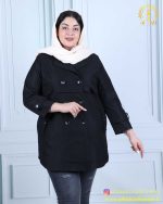 مانتو پارکا کمر هشتی سایزبزرگ 5046 - Image 6