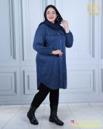 مانتو آنغوره یقه مردانه سایزبزرگ نمابغل