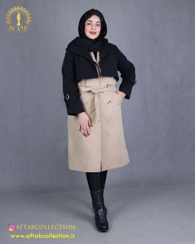 کت سارافون کتان سایزبزرگ کرم