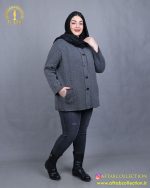 کت بافت دو جیب سایزبزرگ نما دور